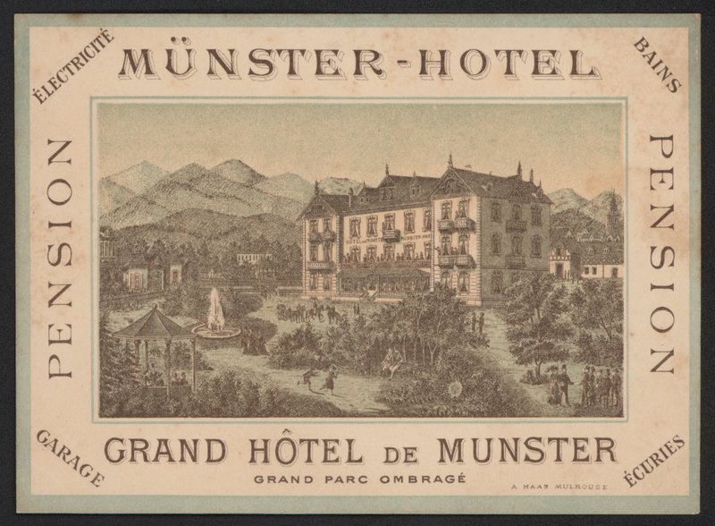 Hotel Trade Card (värillinen kaiverrus) tekijältä European School