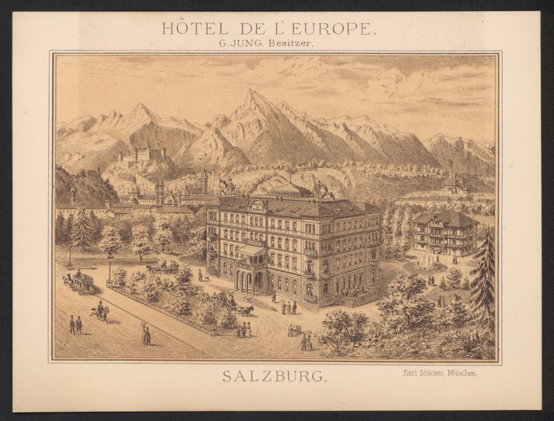 Hotel Trade Card (värillinen kaiverrus) tekijältä European School