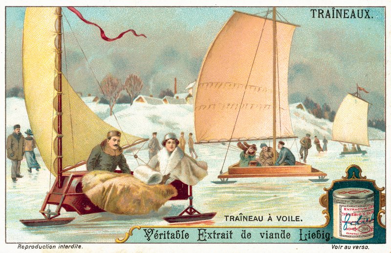 Jääpurjehdus (chromolitho) tekijältä European School