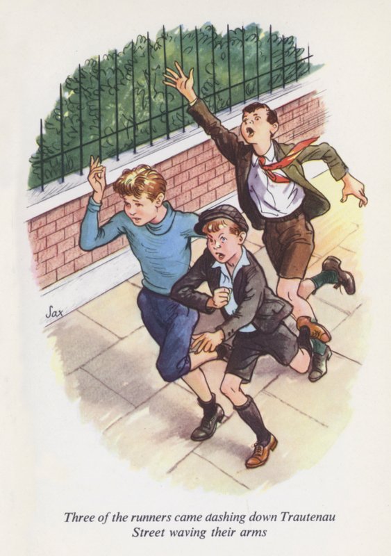 Kuvitus Emil ja etsivät (värilitografia) tekijältä European School