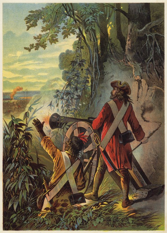 Kuvitus Robinson Crusoe -teokseen (värilitro) tekijältä European School