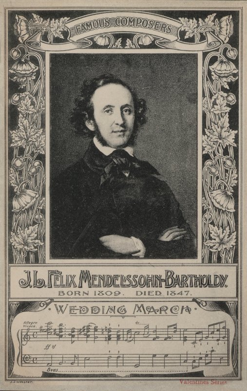 J L Felix Mendelssohn-Bartholdy, muotokuva (litografia) tekijältä European School
