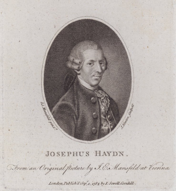 Joseph Haydn, itävaltalainen säveltäjä (kaiverrus) tekijältä European School