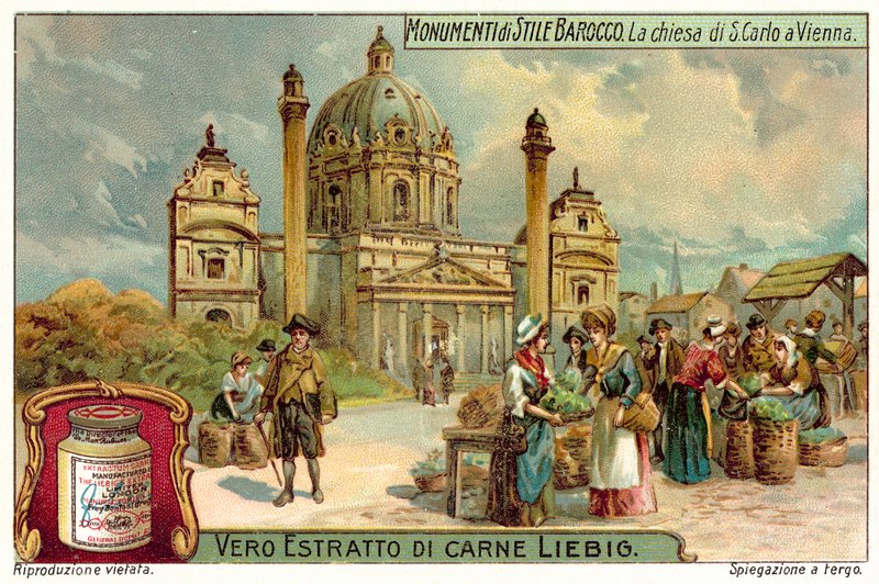 Karlskirche, Wien (chromolitho) tekijältä European School