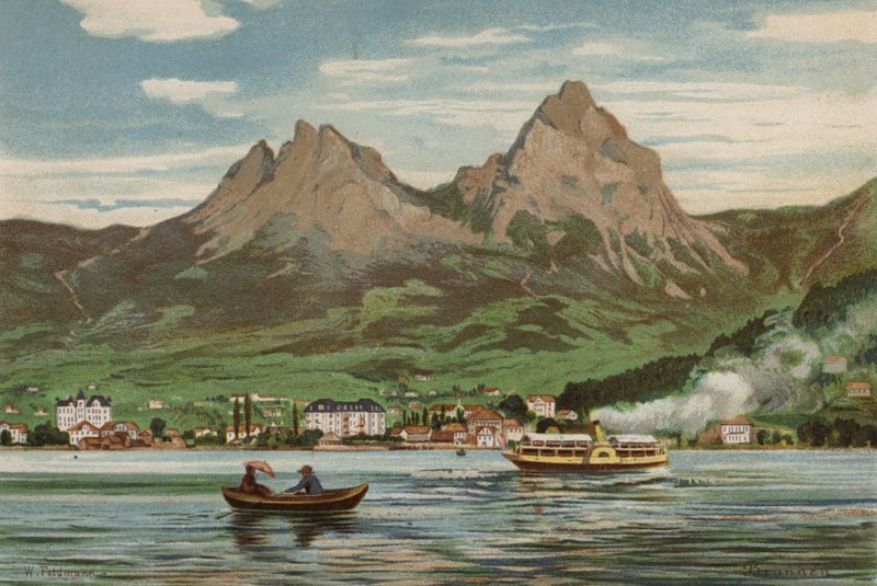 Luzernjärvi: Brunnen (väri litho) tekijältä European School