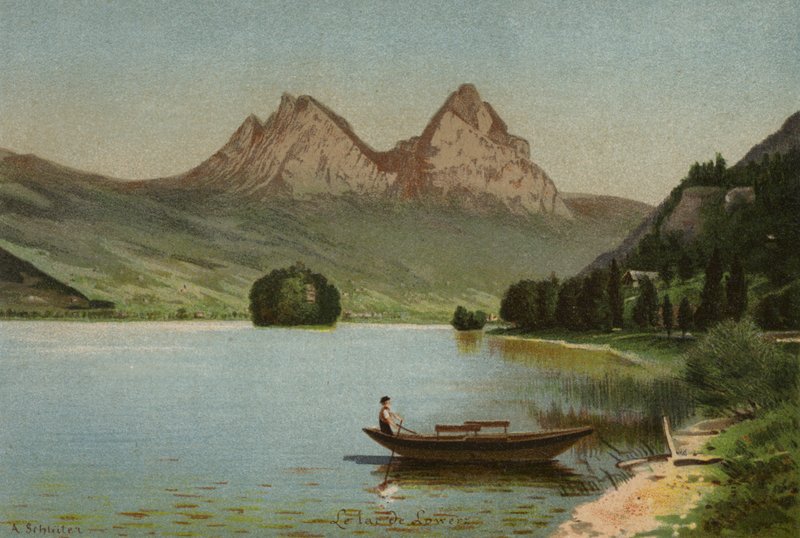 Lucerne-järvi: Lowerzin järvi (värilitro). tekijältä European School