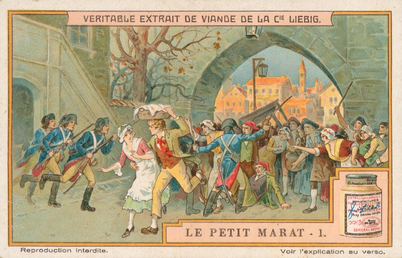 Le Petit Marat, Liebig-kortti, 1900-luvun alku (kromo) tekijältä European School