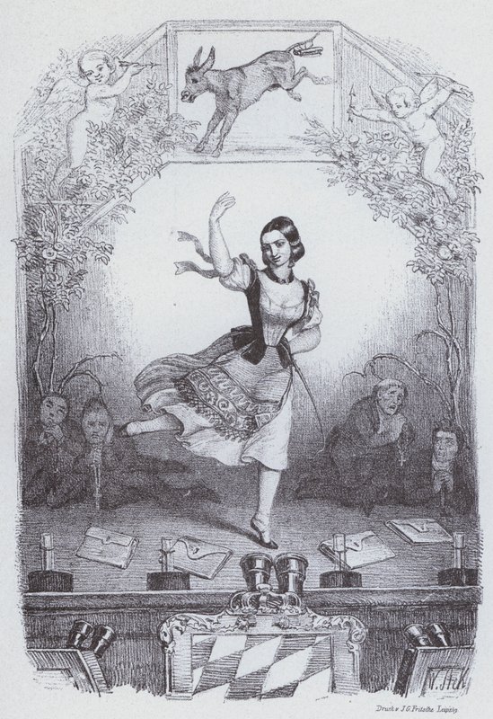 Lola Montez Tanssii Baijerin historiaa (litho) tekijältä European School