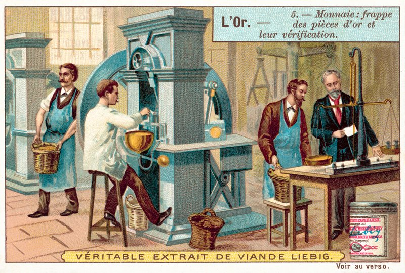 Kultakolikoiden valmistaminen ja tarkastaminen (chromolitho) tekijältä European School