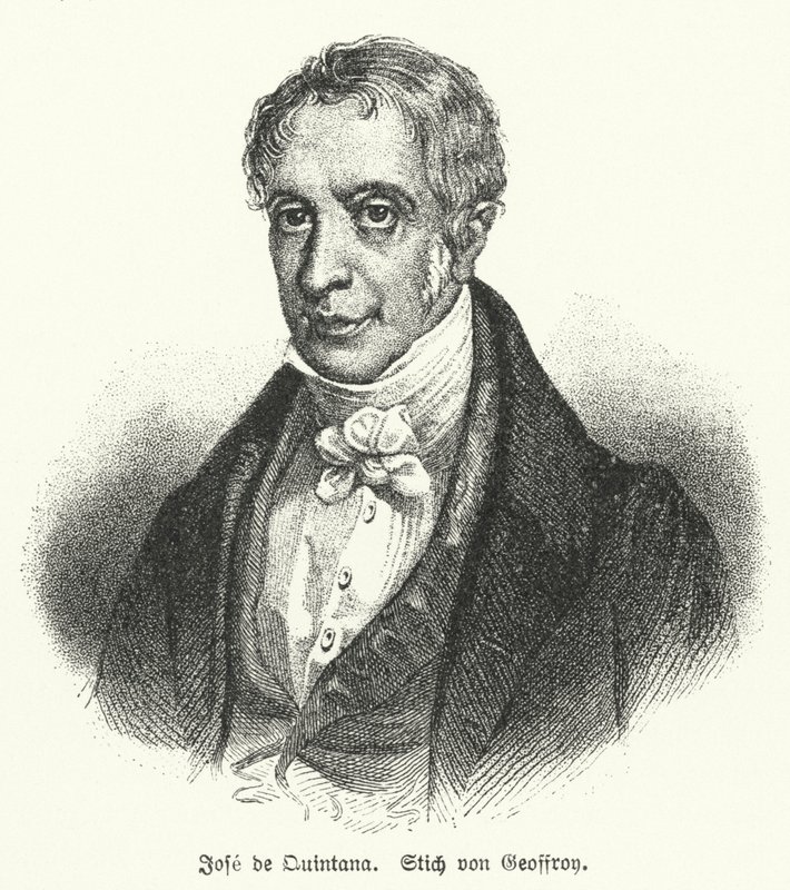 Manuel Jose Quintana, espanjalainen runoilija (litho) tekijältä European School