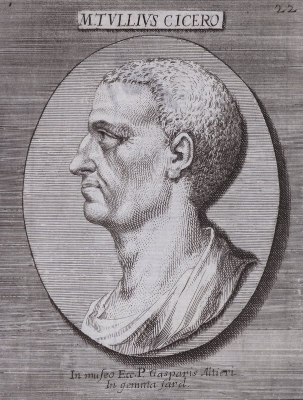 Marcus Tullius Cicero, roomalainen filosofi, poliitikko, tutkija ja puhuja (kaiverrus) tekijältä European School
