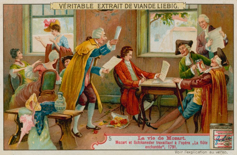 Mozart ja Schikaneder työskentelevät Taikahuilulla tekijältä European School