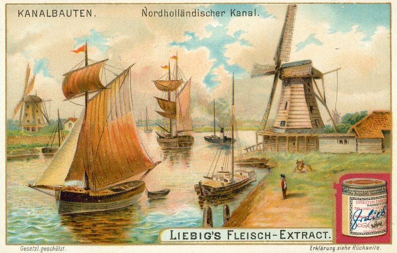 Noordhollandsch Kanaal, Alankomaat (kromolitografia) tekijältä European School
