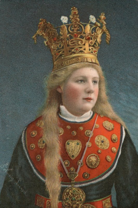 Norjalainen morsian kruunussaan (litografia) tekijältä European School
