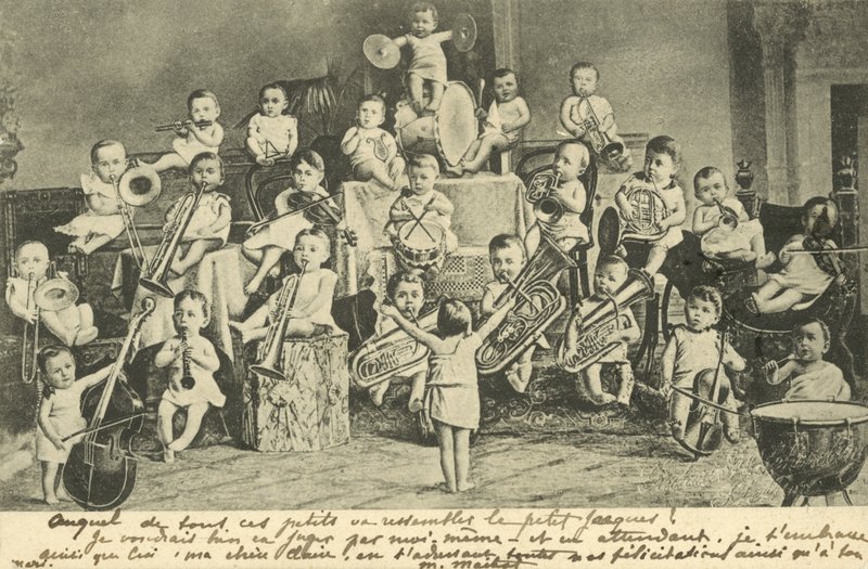 Vauvojen orkesteri (litografia) tekijältä European School