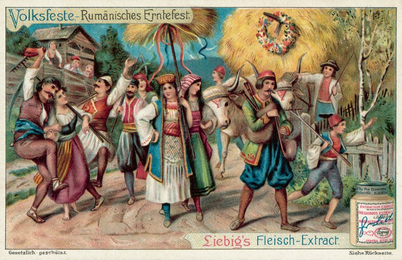 Helluntaijuhlat Romaniassa (chromolitho) tekijältä European School