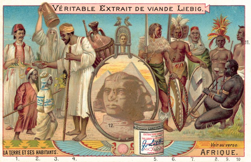 Afrikan kansat (chromolitho) tekijältä European School