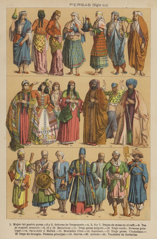 Persia, 1800-luku (värivalokuvat) tekijältä European School