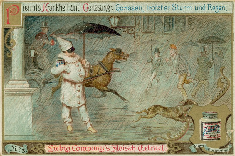 Pierrot in the Rain (chromolitho) tekijältä European School