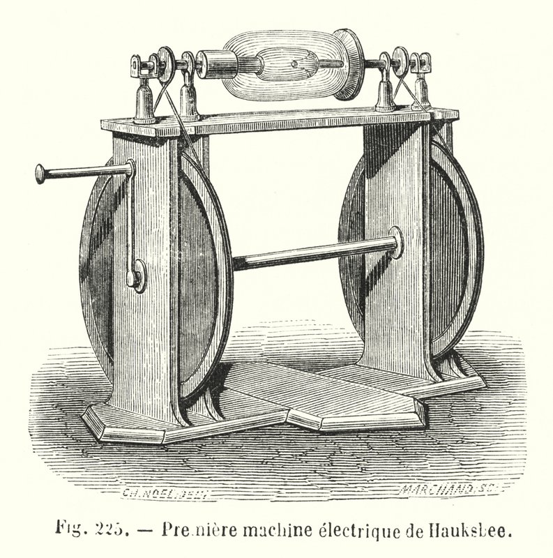 Premiere Machine electrique de Hauksbee (kaiverrus) tekijältä European School