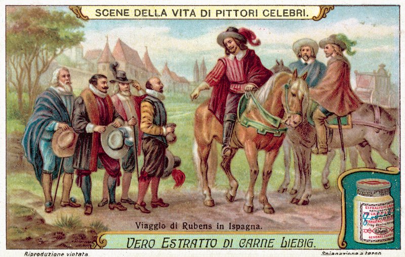 Rubensin matkat Espanjassa (chromolitho) tekijältä European School