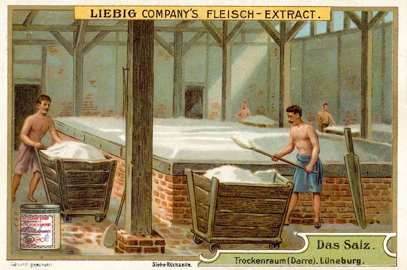 Suola: kuivaushuone, Luneburg, Saksa (chromolitho) tekijältä European School