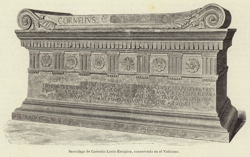 Cornelius Lucius Scipion sarkofagi, säilytetty Vatikaanissa tekijältä European School