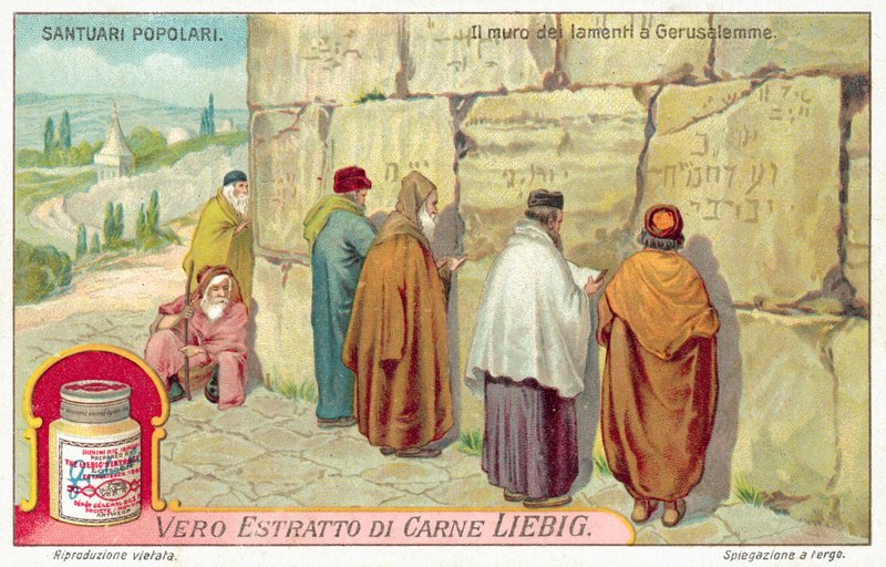 Ittumuuri Jerusalemissa (chromolitho) tekijältä European School