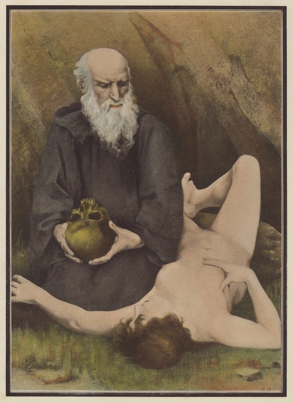 Pyhän Antoniuksen kiusaus (väri litho) tekijältä European School