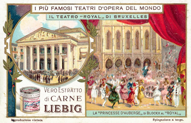Theatre Royal de la Monnaie, Bryssel (chromolitho) tekijältä European School