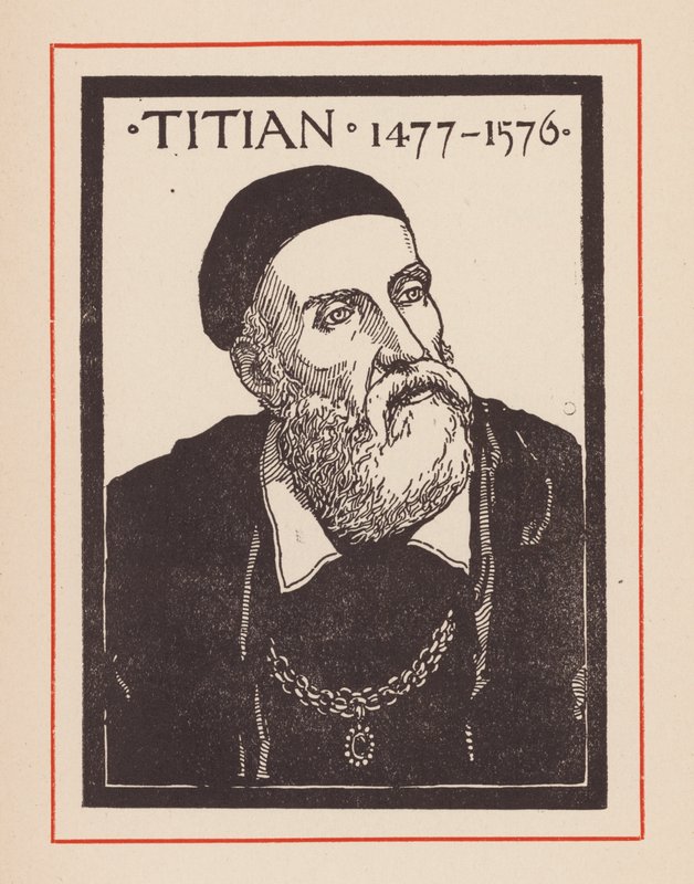 Titian, italialainen renessanssitaiteilija (litografia) tekijältä European School