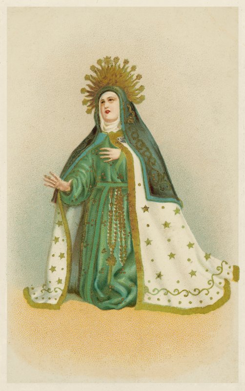 Neitsyt Maria (chromolitho) tekijältä European School