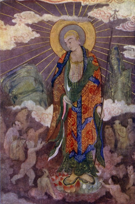Jizo, Lasten Jumala (väri litho) tekijältä Evelyn Paul