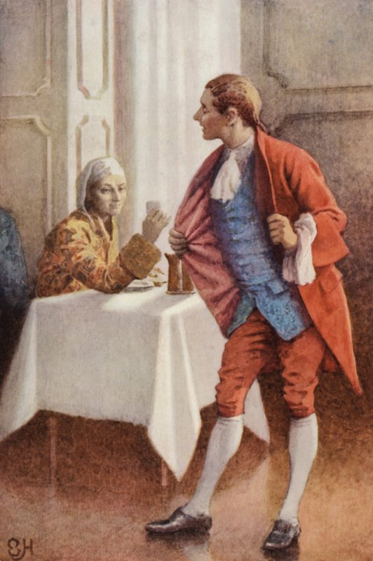Kuvitus Laurence Sternen tunteelliselle matkalle tekijältä Everard Hopkins