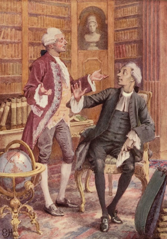 Kuvitus Laurence Sternen tunteelliselle matkalle tekijältä Everard Hopkins