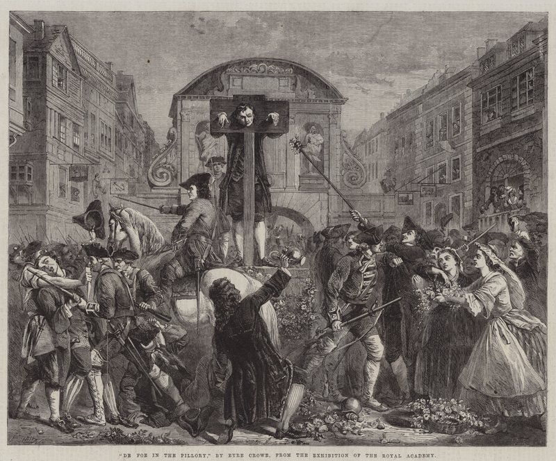 De Foe in the Pillory, Royal Academyn näyttelystä tekijältä Eyre Crowe