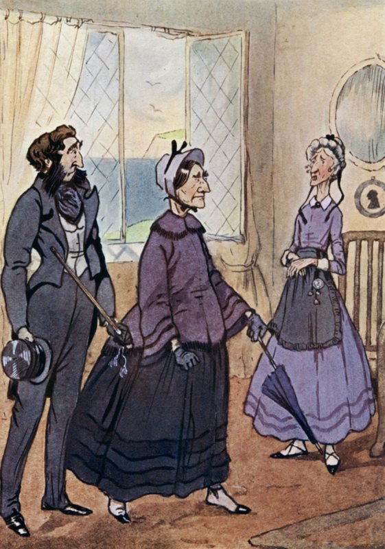 Kuvitus David Copperfieldille (värinen lito) tekijältä F. M. B. Blaikie