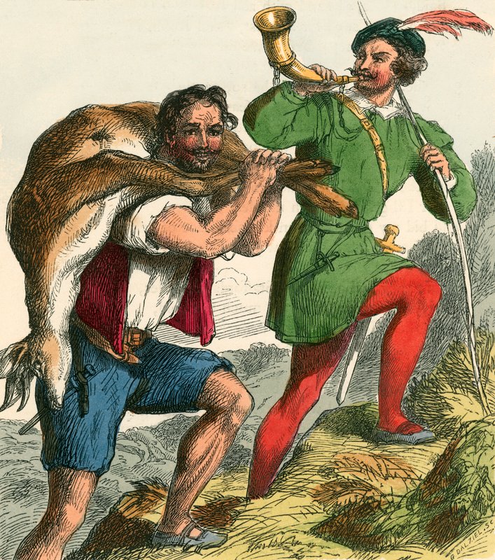 Robin Hood ja Little John vievät rasvan kotiin tekijältä F. Tayler