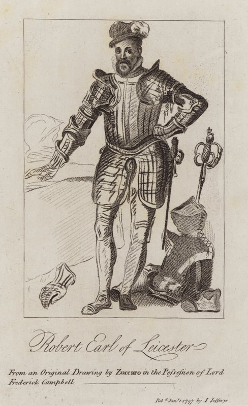Robert Dudley tekijältä Federico (after) Zuccari or Zuccaro