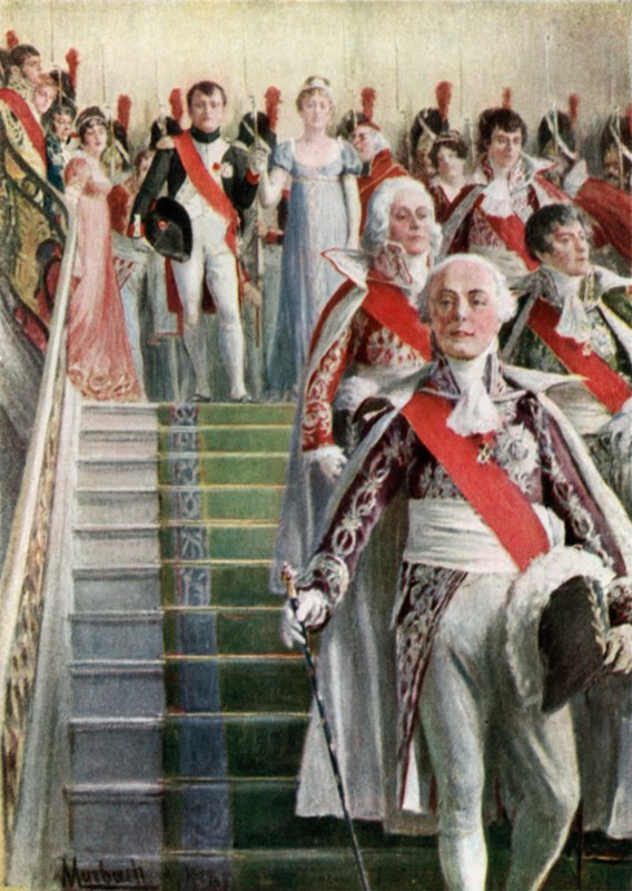 Napoleon ja hänen sarjansa lähdössä messulle tekijältä Felicien baron de Myrbach Rheinfeld