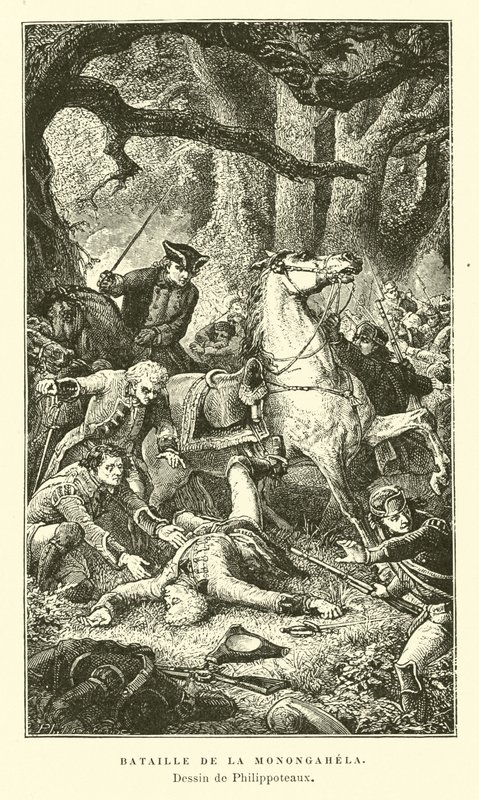 Monongahelan taistelu, 1755 tekijältä Felix Philippoteaux