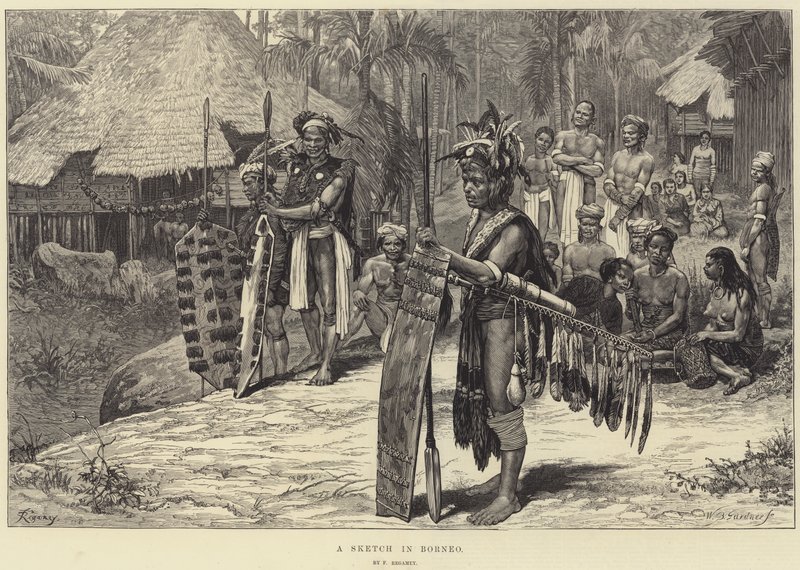 Luonnos Borneolla tekijältä Felix Regamey