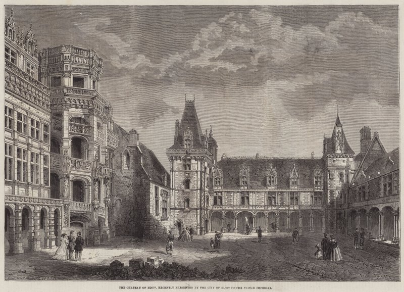 Chateau of Blois, jonka Bloisin kaupunki esitteli äskettäin prinssi keisarilliselle tekijältä Felix Regamey