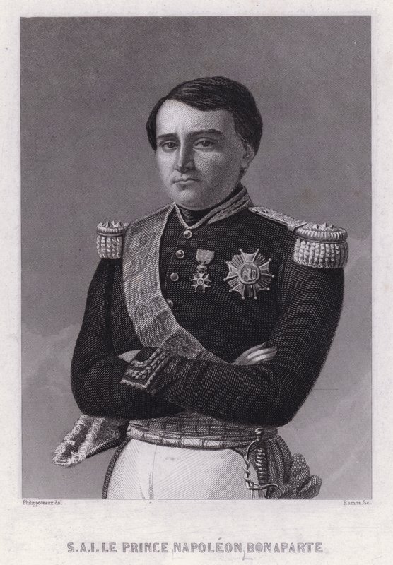 Prinssi Napoleon Bonaparte, Westfalenin kuninkaan Jeromen poika, keisari Napoleon I:n nuorin veli (kaiverrus) tekijältä Felix (after) Philippoteaux