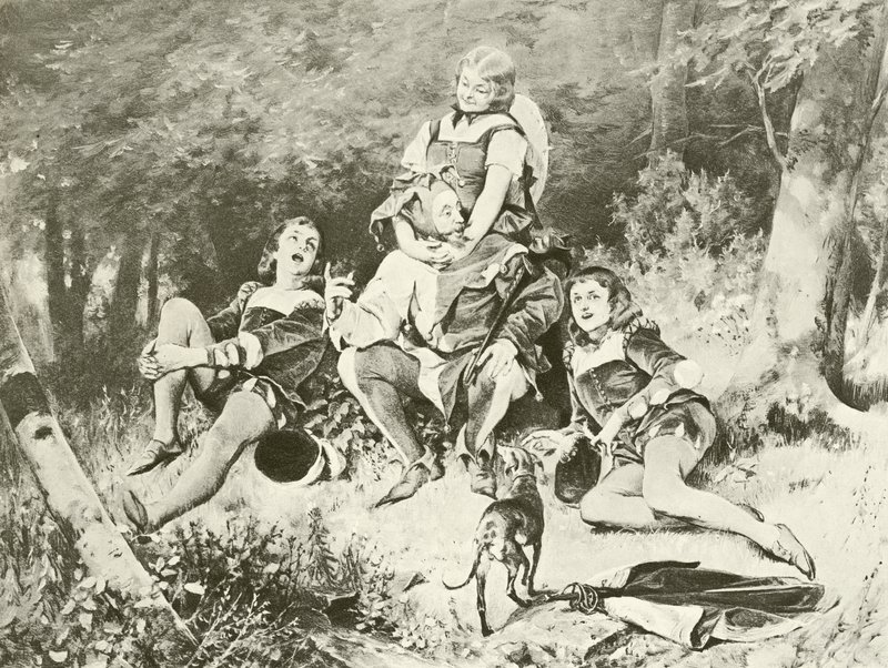 Kuten pidät. V näytös, kohtaus III (syväpaino) tekijältä Felix Octavius Carr Darley