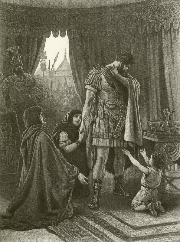 Coriolanus. V näytös, kohtaus III (syväpaino) tekijältä Felix Octavius Carr Darley