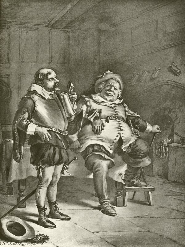 Ensimmäinen osa Kuningas Henrik IV. näytös III, kohtaus III (syväpaino) tekijältä Felix Octavius Carr Darley