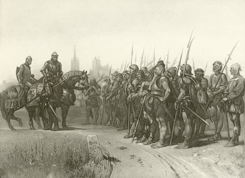 Kuningas Henrik IV:n ensimmäinen osa. Näytös IV, kohtaus II (syväpaino) tekijältä Felix Octavius Carr Darley