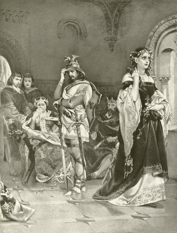 Hamlet. Näytöksen IV kohtaus V (kaiverrus) tekijältä Felix Octavius Carr Darley