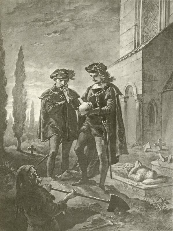 Hamlet. V näytös, kohtaus I (syväpaino) tekijältä Felix Octavius Carr Darley